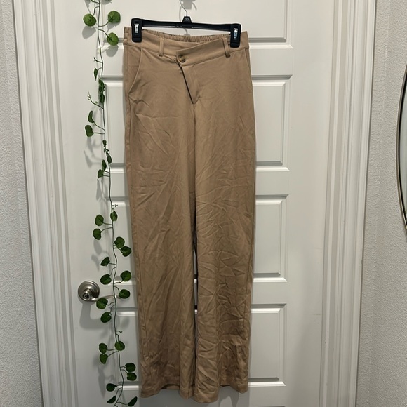 Tan Linen Pants Cream Tan Womens Size Small 🤍 - Picture 1 of 6